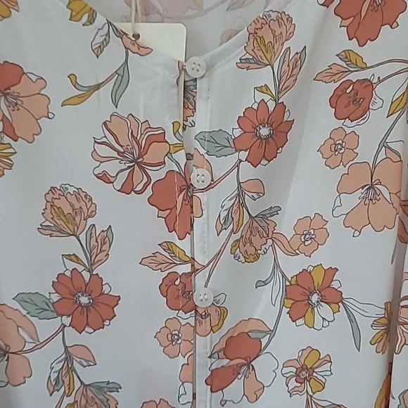 a.n.a Woman Peachy Floral Maxi Dress Sz 2XL Peach Floral Spaghetti Straps NWT - Picture 4 of 13